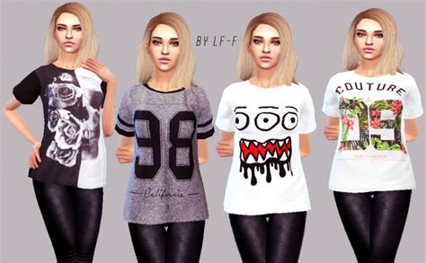 Random T Shirts Sims 4 Female Clothes