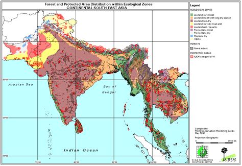 Continental South And South East Asian Ecological Zone Map