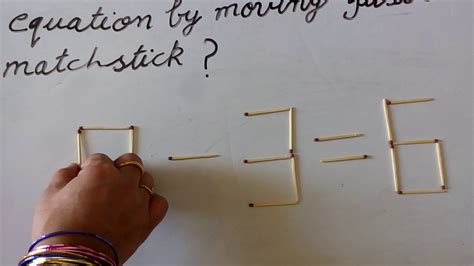 Interesting Matchstick Puzzle 4 🔥👀🔥 Maths Equations Youtube