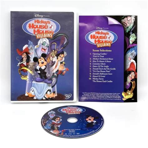 Mickeys House Of Villains Dvd 2002 Disney With Insert Mickey Mouse 9