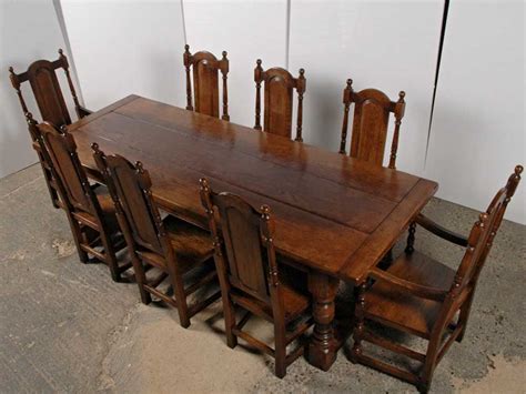 These unique designs are perfect for entertaining or casual dinners. Set 8 English Elizabethan Tudor Oak Dining Chairs Chair