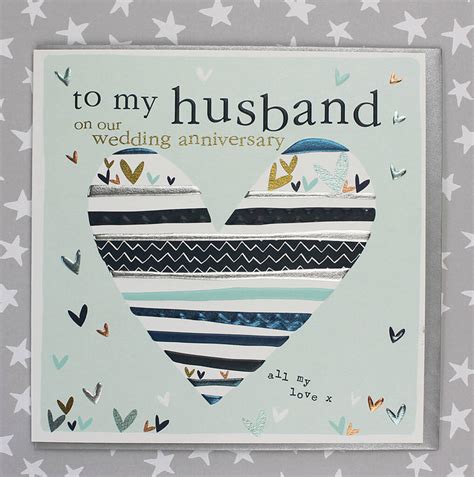 Husband Wedding Anniversary Card By Molly Mae