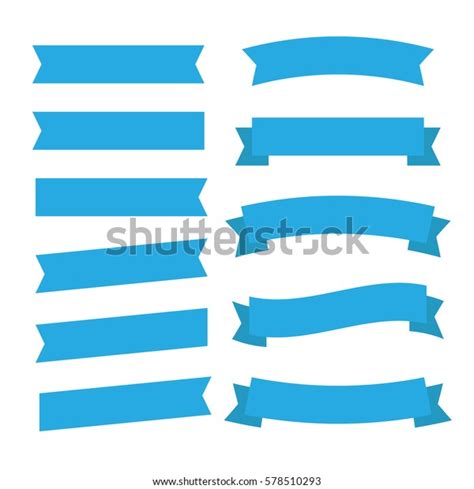 Flat Vector Ribbons Banners Flat Isolated Stock Vector Royalty Free