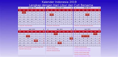 Kalender Indonesia Lengkap Dengan Hari Libur Nasional Janel Star