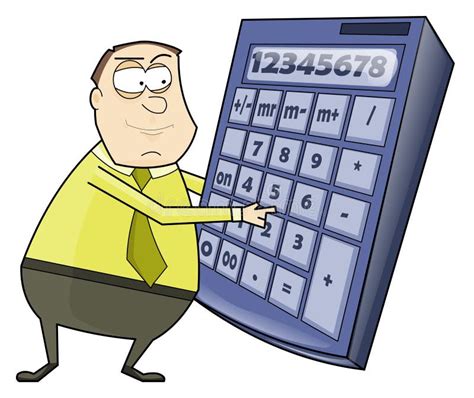 Businessman Using Calculator Stock Illustration Illustration Of