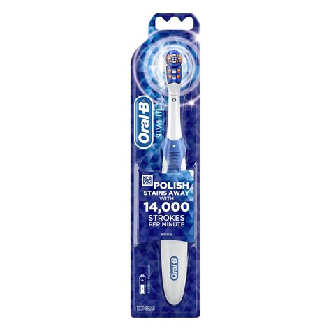 Oral B 3d White Battery Powered Toothbrush Shop Toothbrushes At H E B