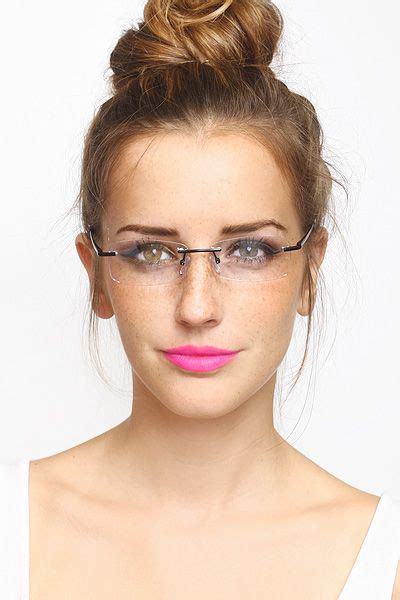Rimless Governess Skinny Clear Glasses Gold 1242 2 Glasses Frames Trendy Girls With