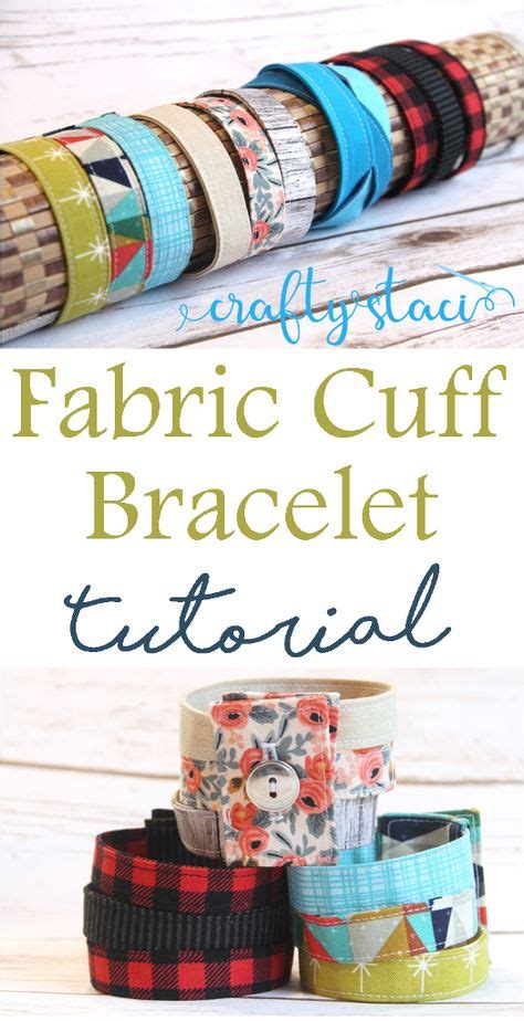Fabric Cuff Bracelet Fabric Bracelets Sewing Projects For Beginners