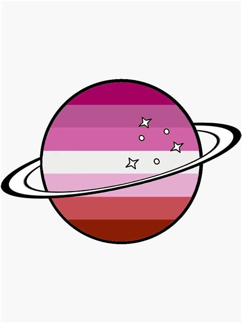 lesbian planet sticker by anna 2 redbubble
