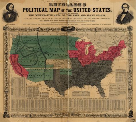 Reynolds S Political Map Of The United States Designed To Exhibit The