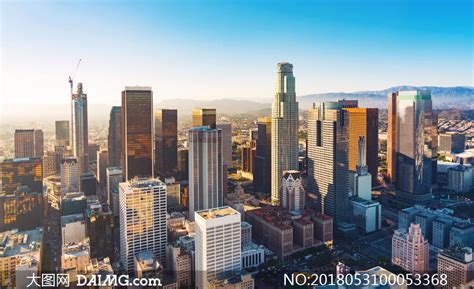 洛杉矶市中心鸟瞰图高清摄影图片大图网图片素材