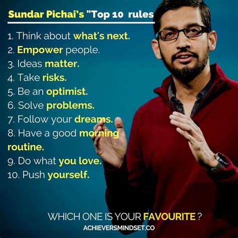 Sundar pichai quotes will help you refill your energy levels. ollow@achieversmindset.co Please Turn On Notifications to ...