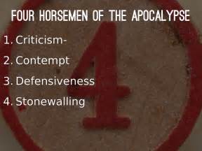 Gottmans Four Horsemen Of The Apocalypse By Adrianma