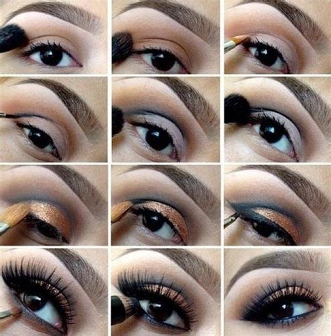 How to put on eye shadow for beginners and hooded eyes. How to make Smokey eyes - Steps of smokey eyes makeup