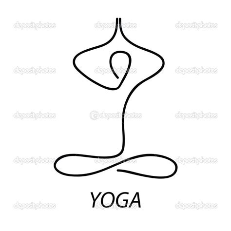 Yoga Sinal Símbolo A Postura De Lótus Meditação Relaxe Arte De