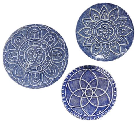 Stratton Home Decor Set Of 3 Mykonos Metal Plates Wall Decor S23727