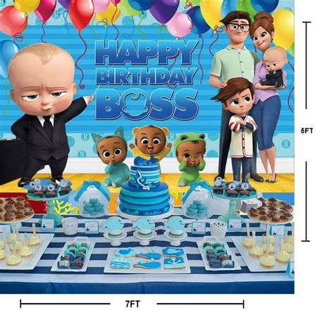 Boss Baby Birthday Party Backdrop For Photography Banner Kids Event