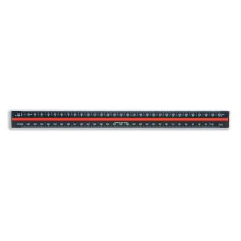 Linex Scale Ruler Triangular Aluminium Colour Coded Scales 11 To 1