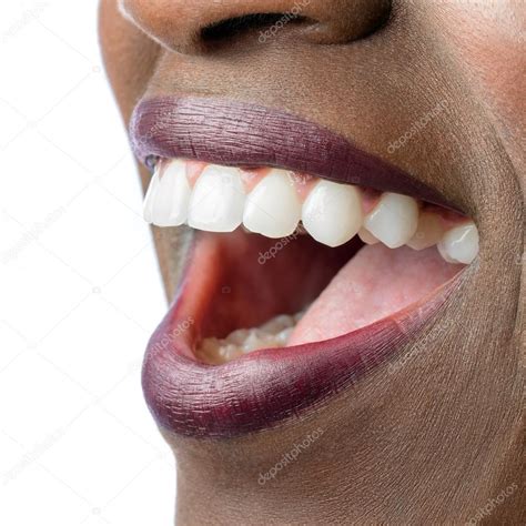 African Female Mouth Showing Teeth Stock Photo Karelnoppe
