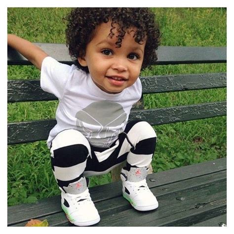 This Little Boy Think He Fly By Kingmauri Liked On Polyvore Featuring