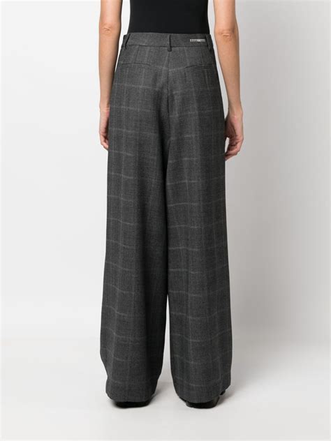 Société Anonyme Andy Checked Pleated Wide Leg Trousers Farfetch