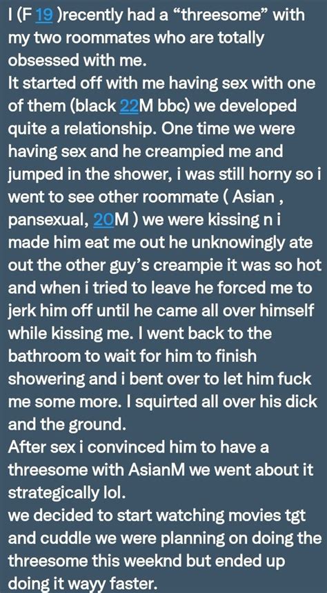 Pervconfession On Twitter She Had A Threesome With Her Two Roommates