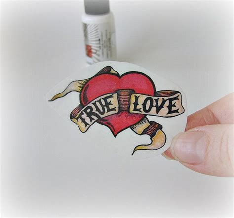 Items Similar To True Love Temporary Tattoo Vintage Heart Tattoo Body