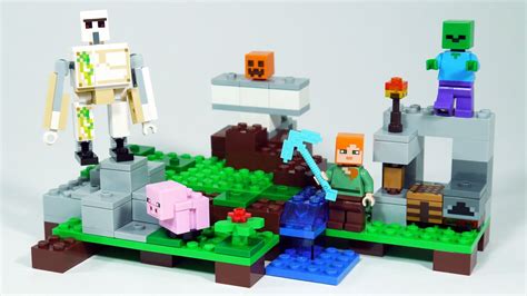 Battle noob vs pro animation! LEGO Minecraft The Iron Golem | LEGO Review & Speed Build ...