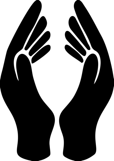 Clipart Two Hands Silhouette