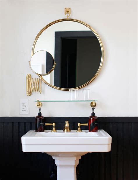 These days, many people love to have unique bathroom mirror ideas with a. Easy Bathroom Decor Refresh: A Round Bathroom Mirror ...