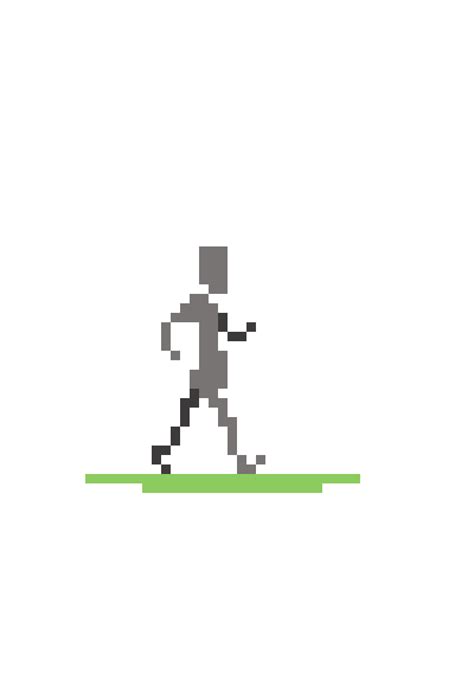 Pixel Art Character Running 