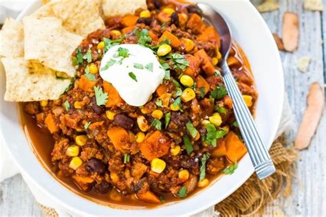 Chang's and can be made a day or two in advance. Healthy Sweet Potato Ground Turkey Chili | Gluten Free Dinner | Recipe | Ground turkey chili ...