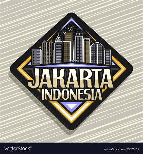 Logo For Jakarta Royalty Free Vector Image Vectorstock