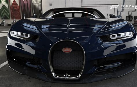 Wallpaper HDR Bugatti Game Garage UHD Chiron Forza Motorsport 7
