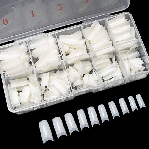 Coolmade 500pcs Artificial Acrylic Nail Tip Natural Color Full Cover