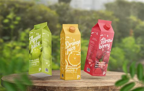 Free Juice Packaging Mockup Behance