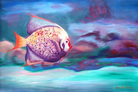 The Fish Painting By Gina De Gorna Pixels