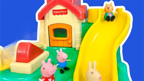Fisher Price Playground Peppa Pig Toys Playdate Friends Youtube