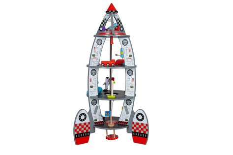 Toysters My Rocket Ship Wooden Discovery Space Center Playset Toddler