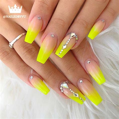 Yellow Acrylic Nails 【Top】21 Design Ideas & Inspiration ... Assure that you apply two to three coats to the sponge in an area as wide as your fingernail so that.