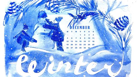 Winter Illustration Calendar Page Зимняя Иллюстрация Youtube