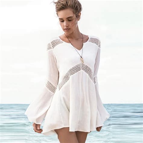 New Style Pareo Beach Dresses White Swimwear Women Beach Cover Ups