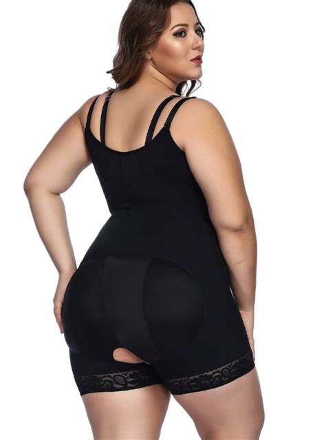 plus size bodysuit shaper waist trainer corset zipper spanx butt lifter uptownfab™