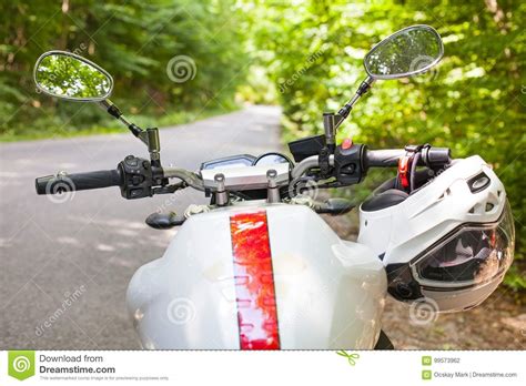 Motorcycle Parked On The Road Stock Photo Image Of Motocross