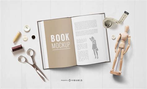 Download Elementos De Artesanato Abra O Maquete De Livro - Baixar PSD