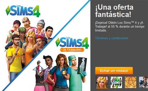 Oferta Origin Los Sims 4 Y ¡a Trabajar Al 50 Comprándolos Juntos