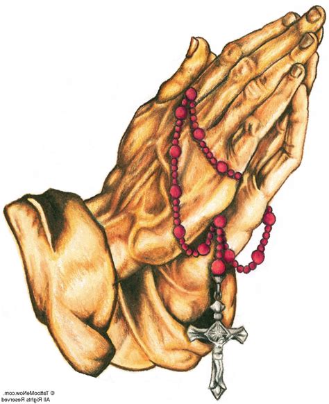 Praying hands with rosary outline. Praying Hands With Rosary Drawing | Free download on ...