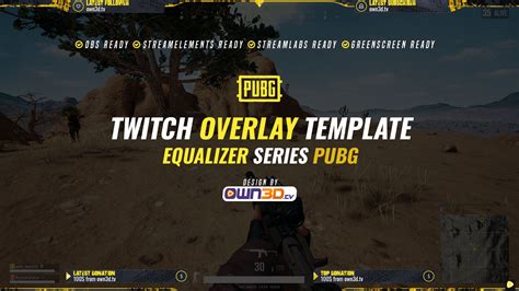 Twitch Overlay Template Equalizer Yellow Pubg Own3dtv
