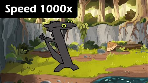 Toothless Dancing Speed Up To 1000x Animation By Cas Youtube