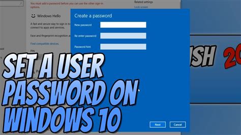 How To Set A Password For A User Account In Windows 10 Easy Tutorial